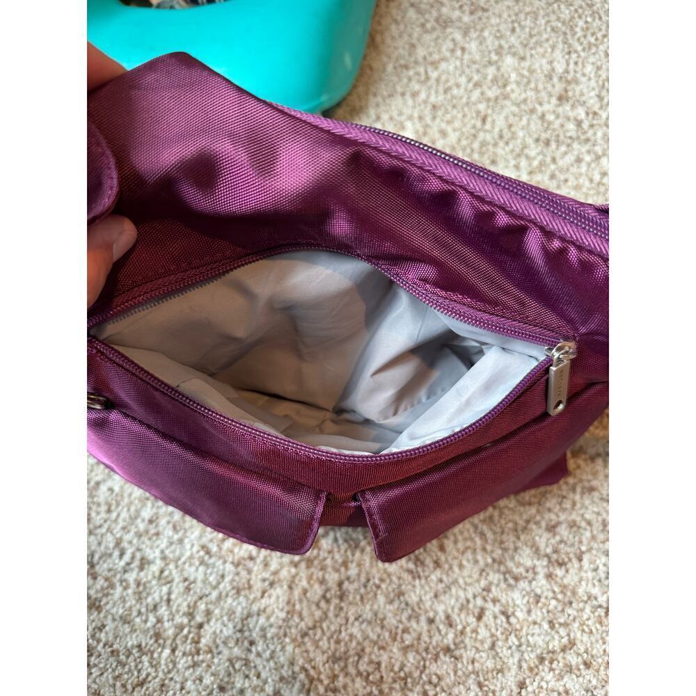 Travelon Anti-Theft Classic Crossbody bag/purse, Purple canvas; - Picture 8 of 15